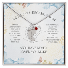 I Have Never Loved You More - Baby Feet Necklace
