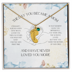 I Have Never Loved You More - Baby Feet Necklace