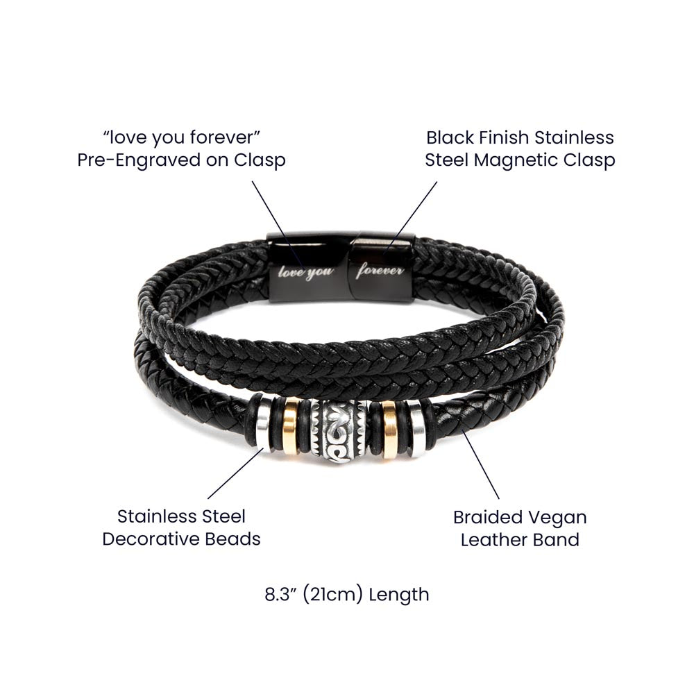 To My Grandson - Forever Love You Bracelet