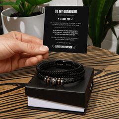 To My Grandson - Forever Love You Bracelet