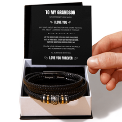 To My Grandson - Forever Love You Bracelet