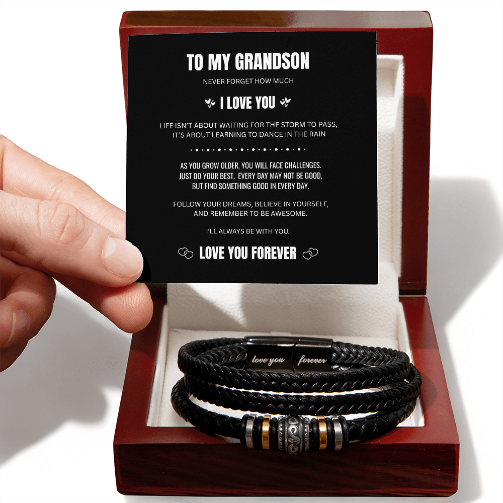 To My Grandson - Forever Love You Bracelet