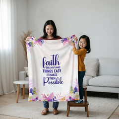 Faith Does Not Make Things Easy – Mink Touch Fleece Blanket