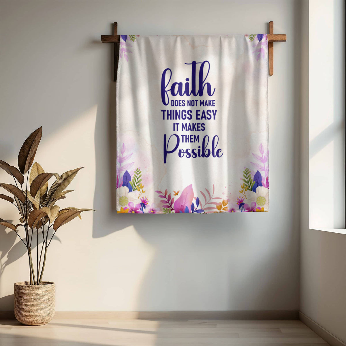 Faith Does Not Make Things Easy – Mink Touch Fleece Blanket