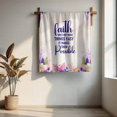Faith Does Not Make Things Easy – Mink Touch Fleece Blanket