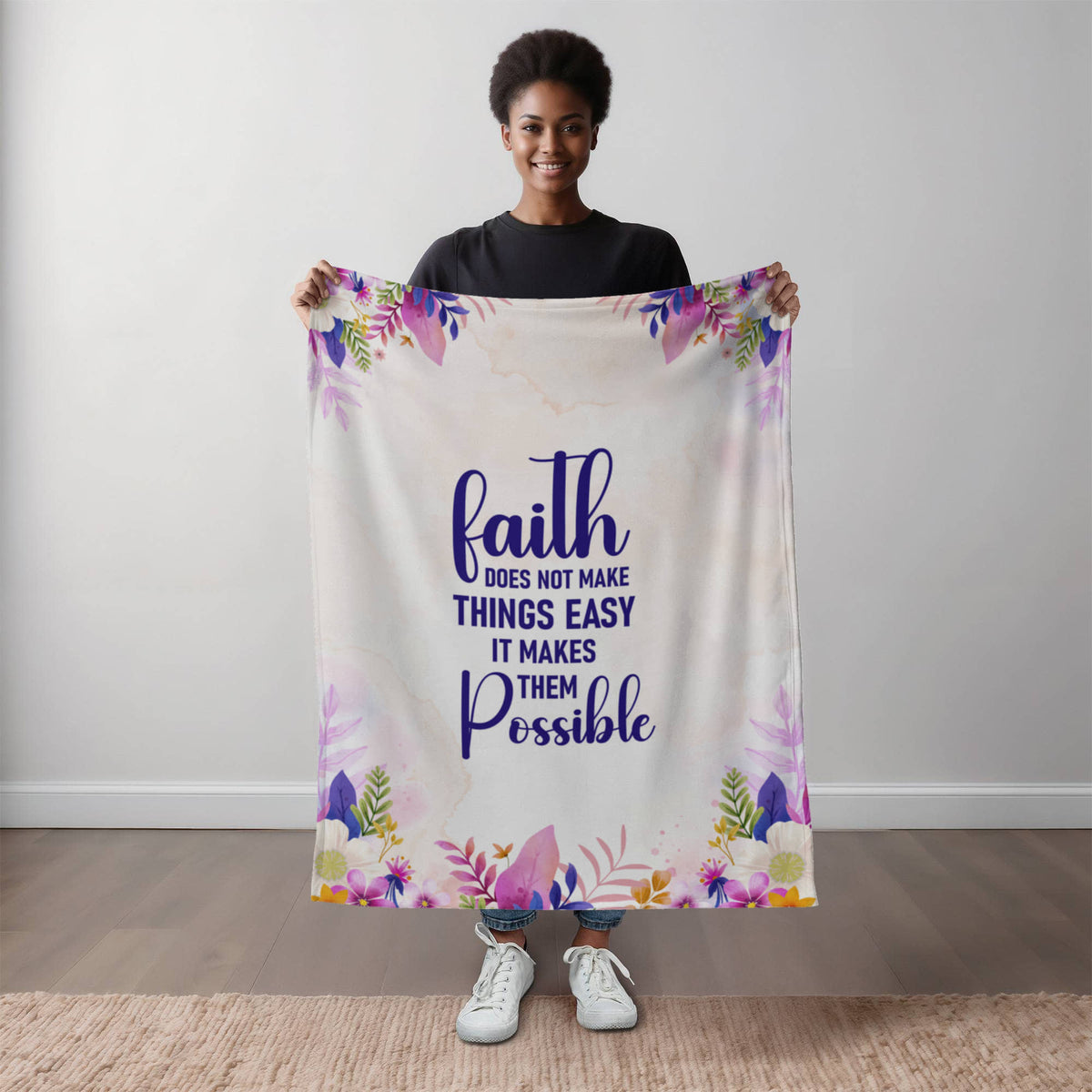 Faith Does Not Make Things Easy – Mink Touch Fleece Blanket