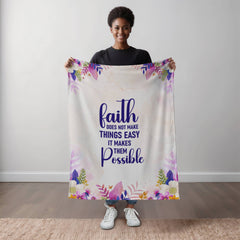 Faith Does Not Make Things Easy – Mink Touch Fleece Blanket