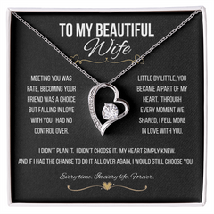 To My Beautiful Wife - Forever Love Necklace
