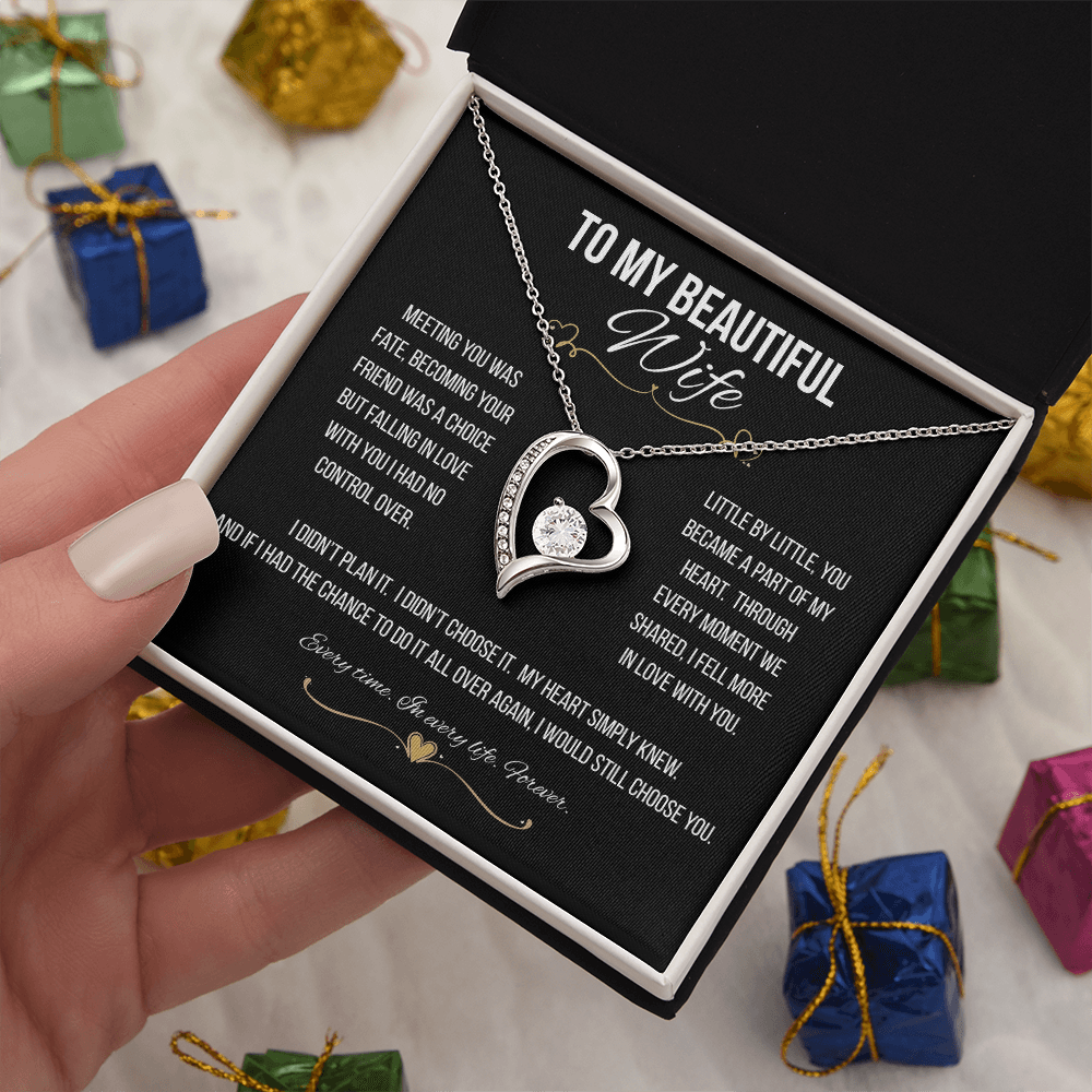 To My Beautiful Wife - Forever Love Necklace
