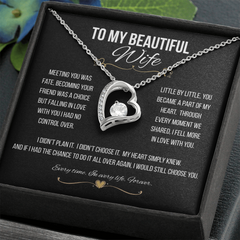 To My Beautiful Wife - Forever Love Necklace