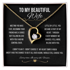 To My Beautiful Wife - Forever Love Necklace