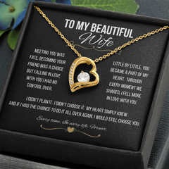 To My Beautiful Wife - Forever Love Necklace