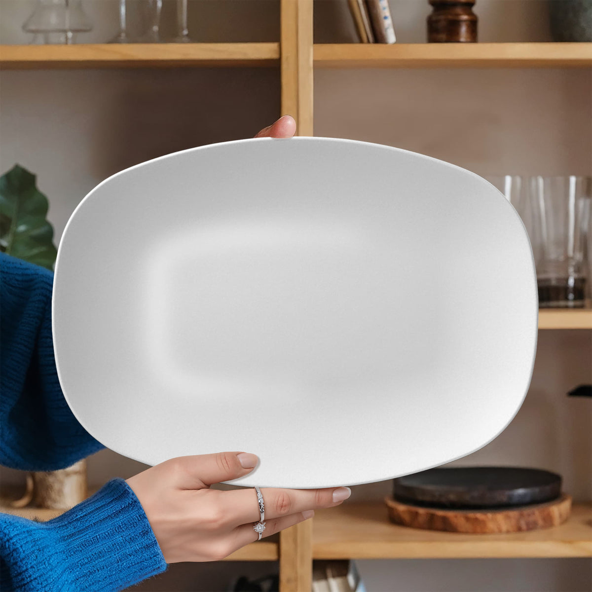 Personalized 10x14 Oval Platter – Custom Photo & Design Serving Dish Gift