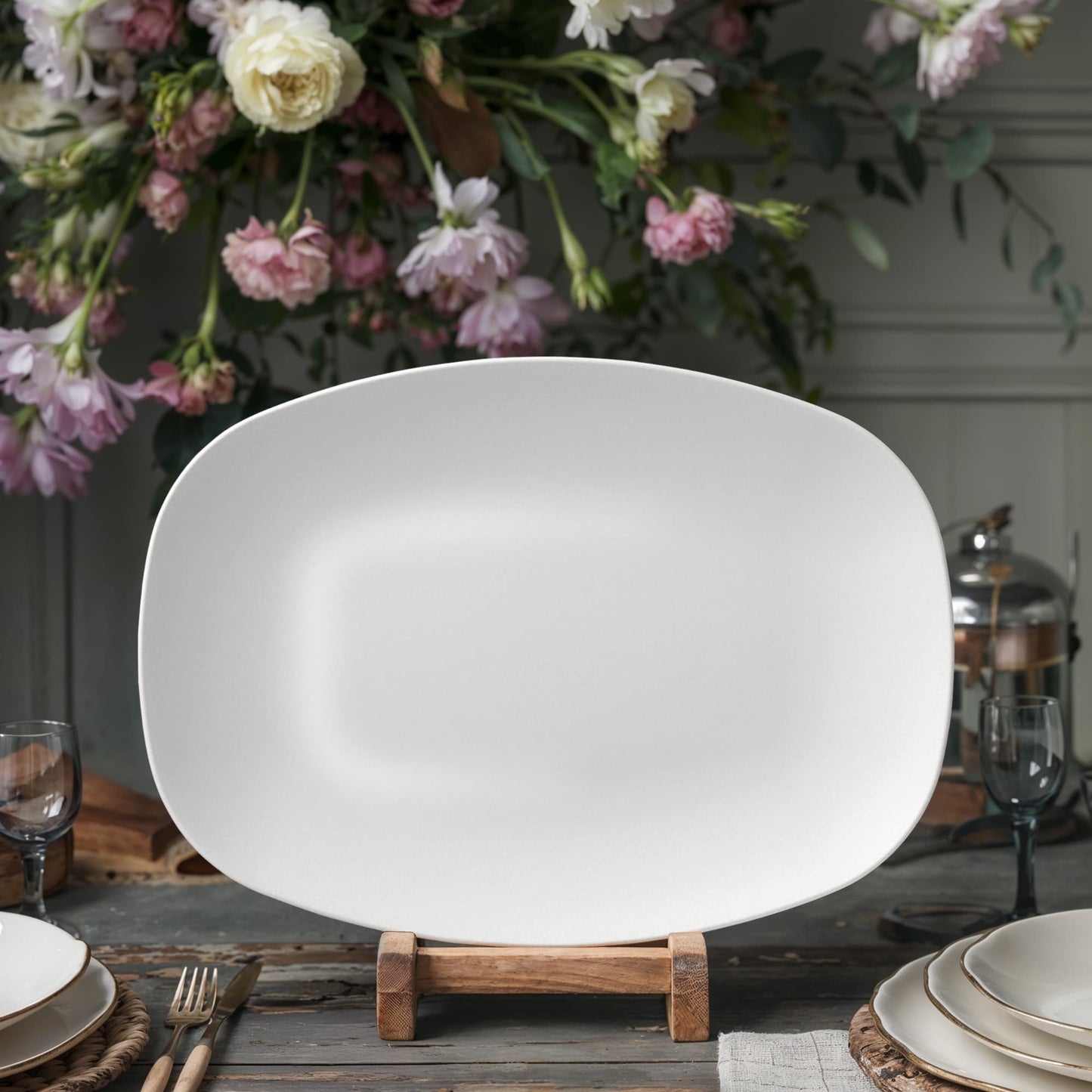 Personalized 10x14 Oval Platter – Custom Photo & Design Serving Dish Gift