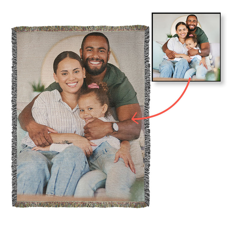 Heirloom Photo Woven Blanket (Portrait)
