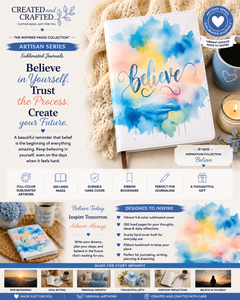 Believe Journal - Colorful Paint Splash A5 Notebook Motivational Gift