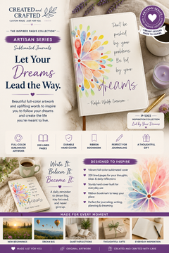 Don't Be Pushed By Your Problems Journal - Floral A5 Notebook