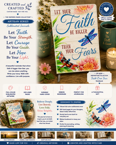 Let Your Faith Be Bigger Than Your Fears Journal - Dragonfly A5 Notebook