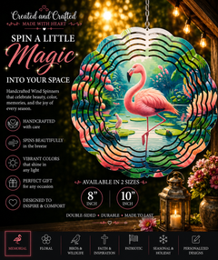 Colorful Flamingo wind spinner