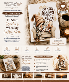 I'll Start Working When My Coffee Does Journal - Funny Gnome A5 Notebook