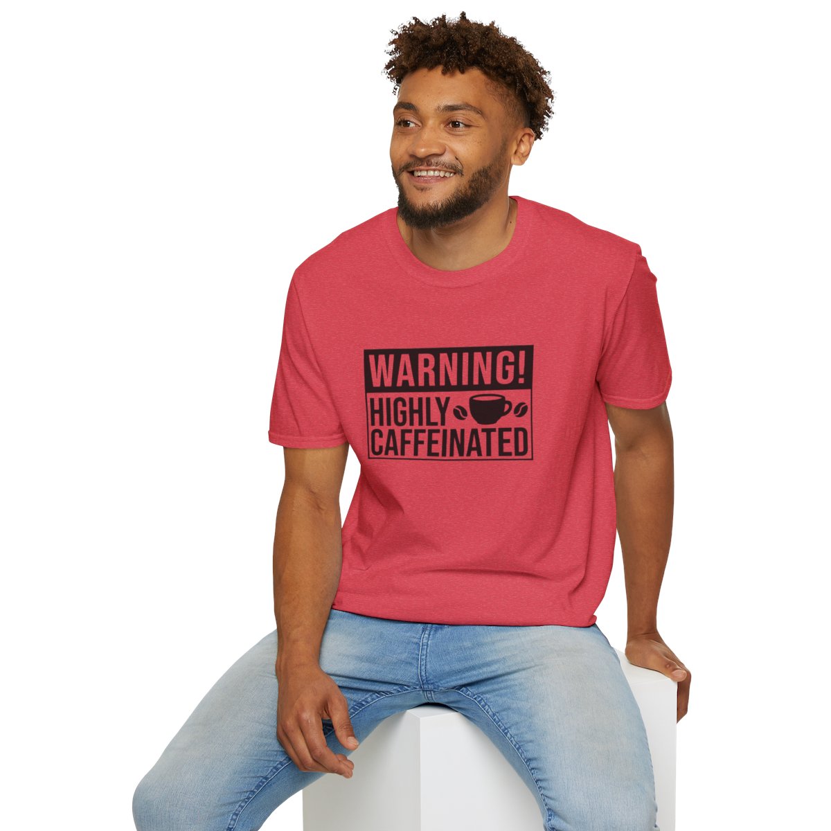 Highly Caffeinated T‑Shirt — Warning! Coffee Lovers Tee