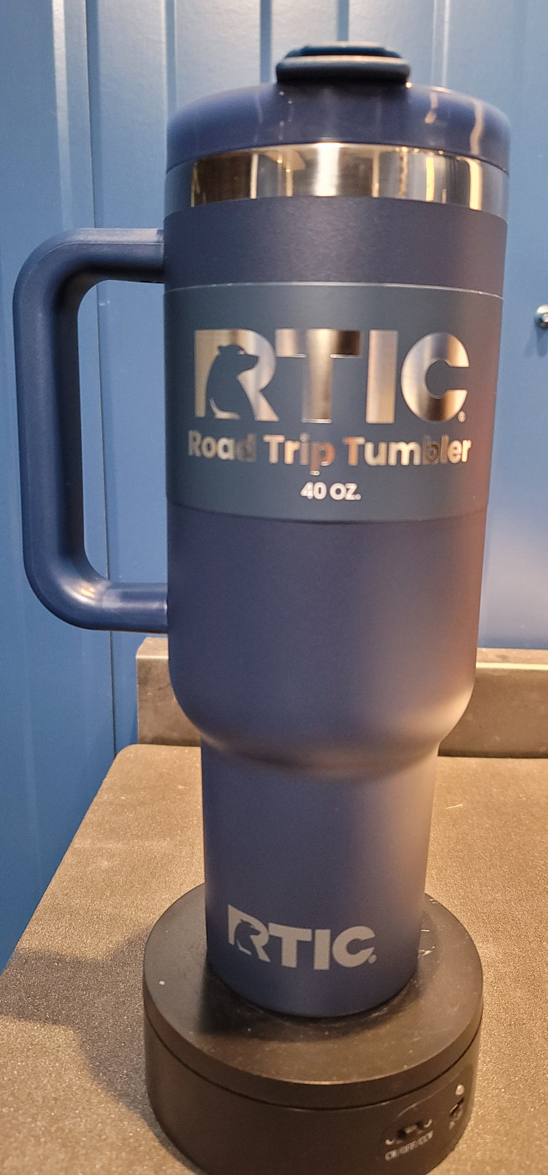 40 oz hot/cold RTIC tumbler navy