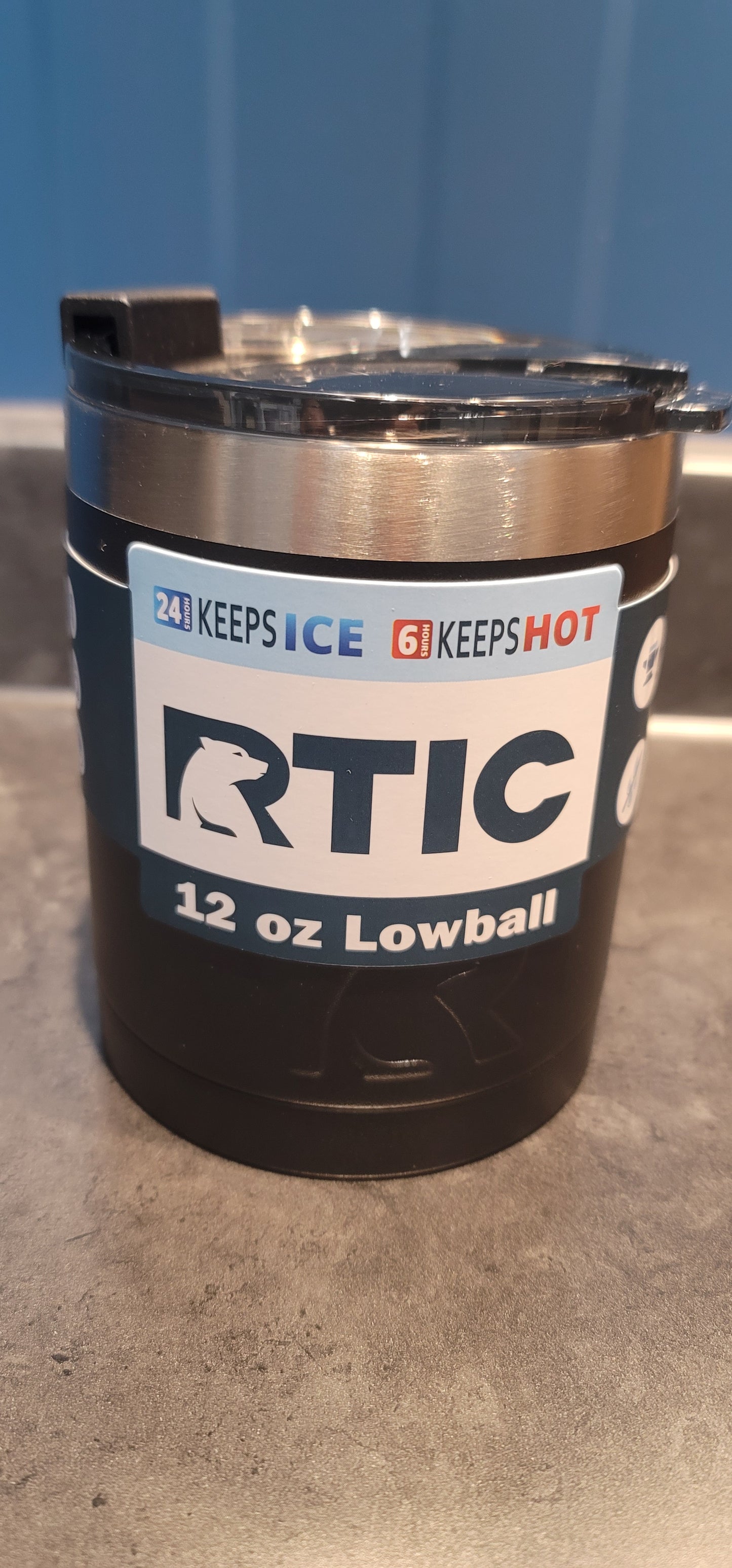 12 oz Rtic lowball tumbler black