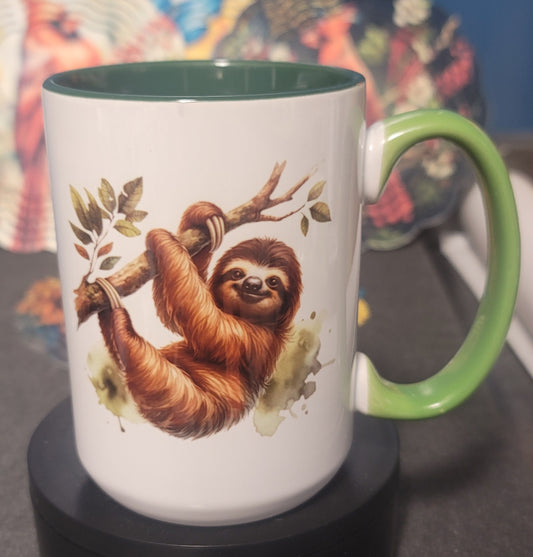 Sloth mug double green