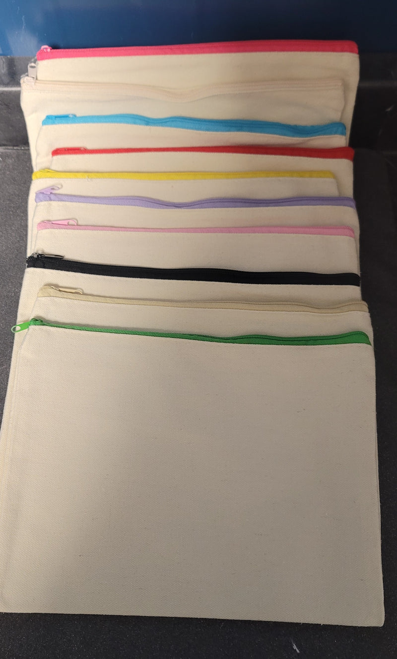 Color zipper bag cream