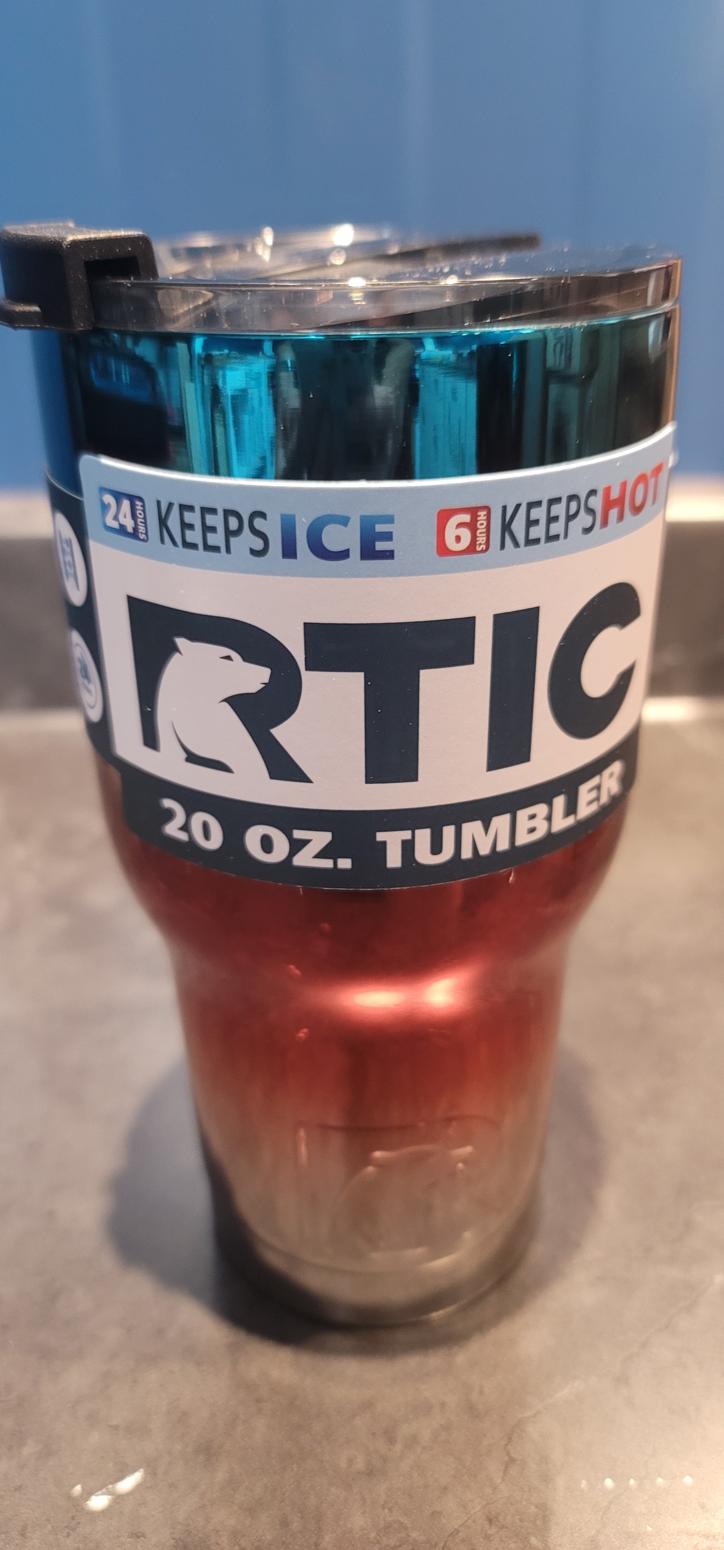 20 oz Rtic tumbler patriot metalic