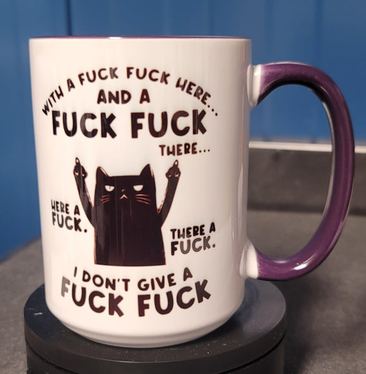 With a F*k F*k mug purple
