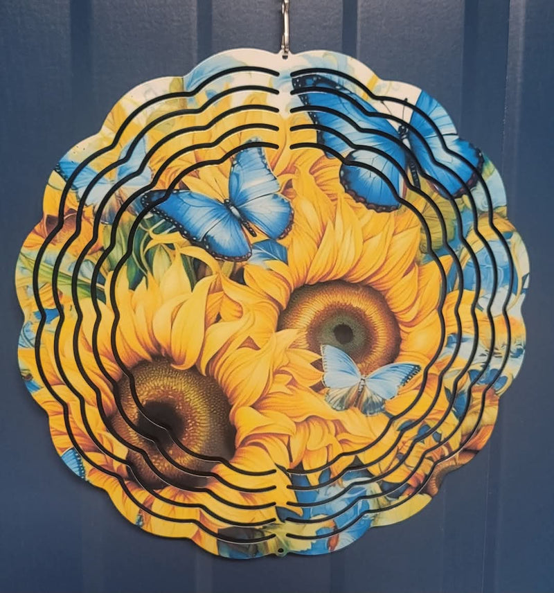 Sunflowers and butterflies spinner