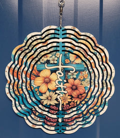 FAITH Wind Spinner – 8 Inch Inspirational Garden Gift