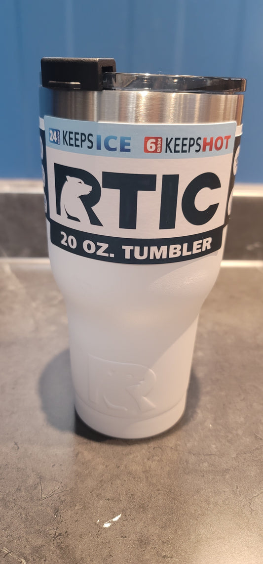 20 oz Rtic tumbler white