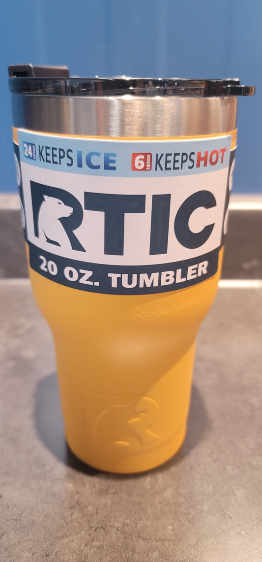 20 oz Rtic tumbler amber yellow