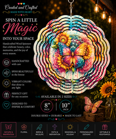 Colorful Butterfly Wind Spinner – 8 Inch Garden Gift