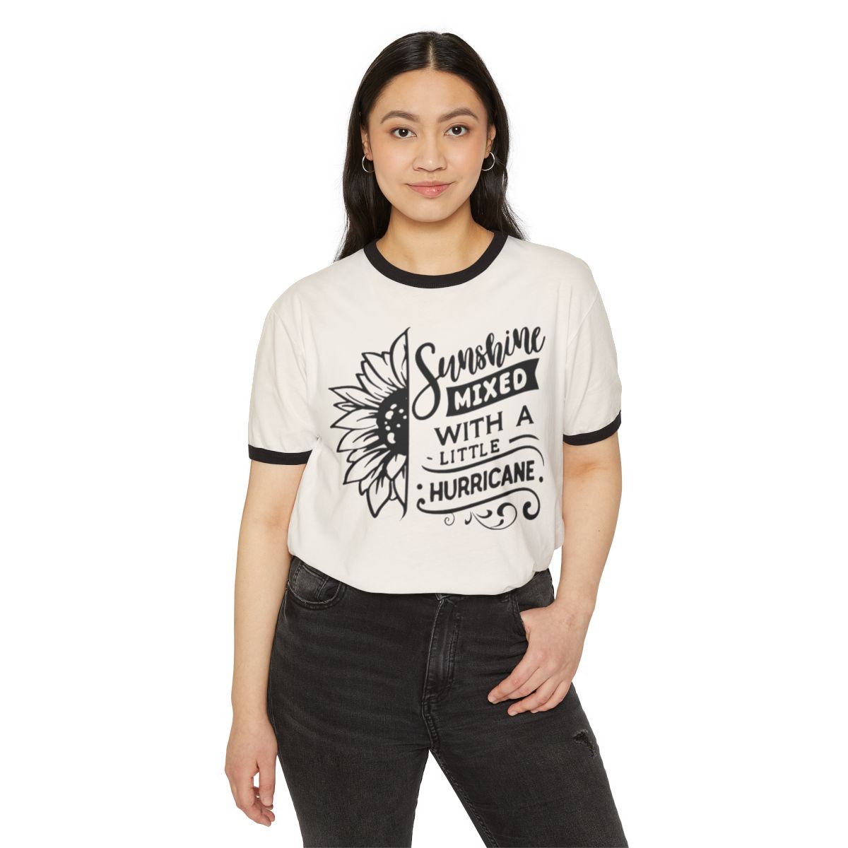 Sunshine Mixed With A Little Hurricane Ringer T-Shirt